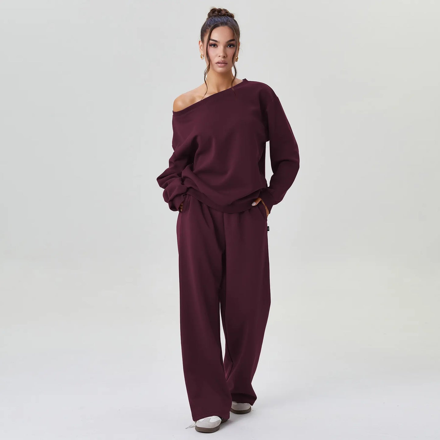Off-Shoulder Lounge Co-Ord Set