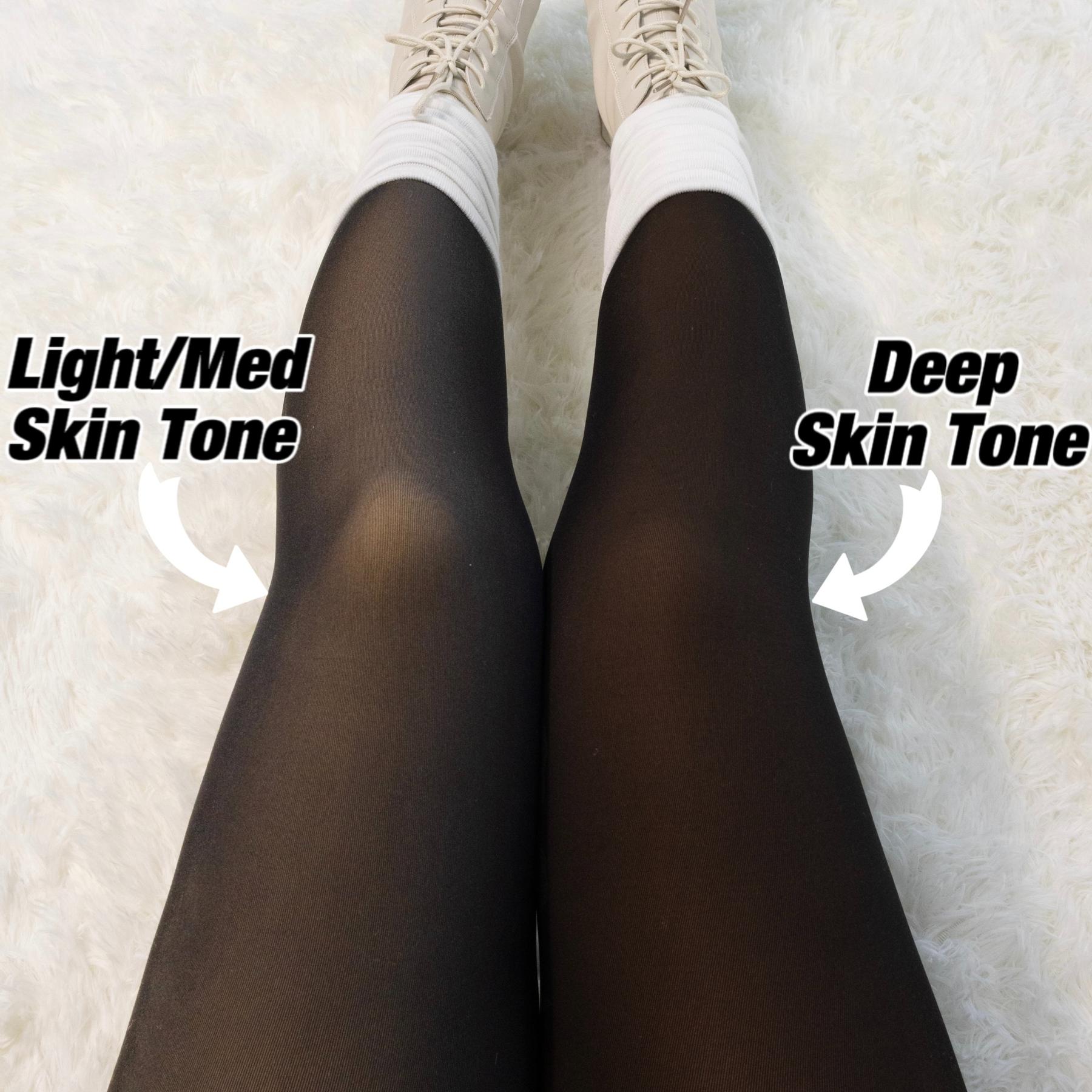 Fleece-Lined Sheer Effect Thermal Tights