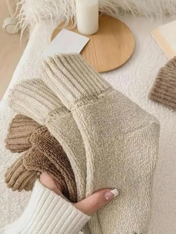 Cozy Folded Crew Socks (5-Pack)