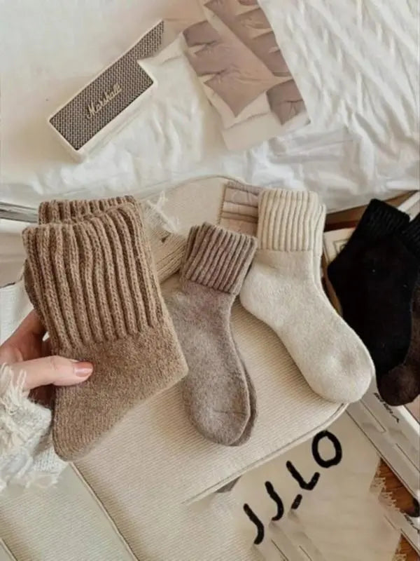 Cozy Folded Crew Socks (5-Pack)