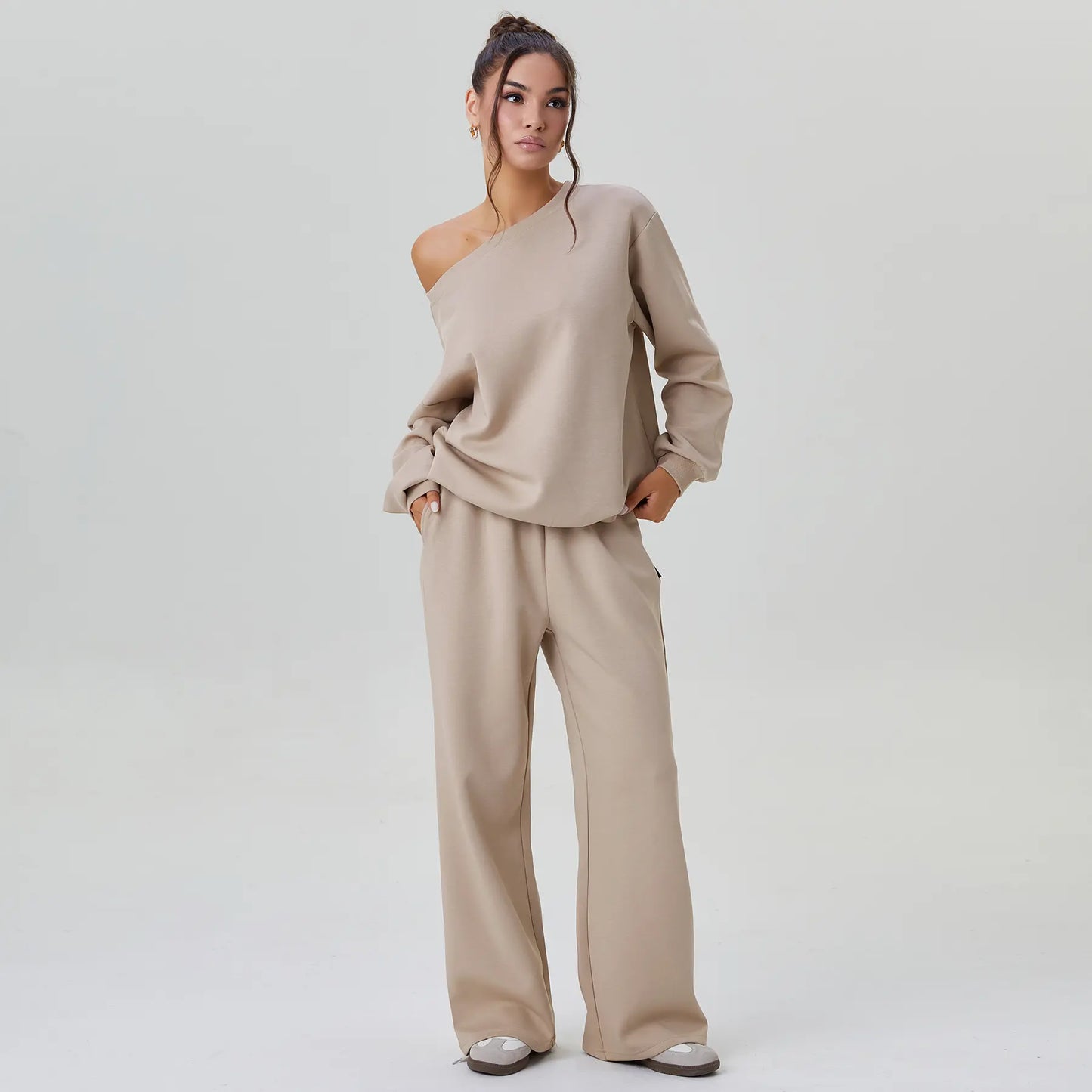 Off-Shoulder Lounge Co-Ord Set