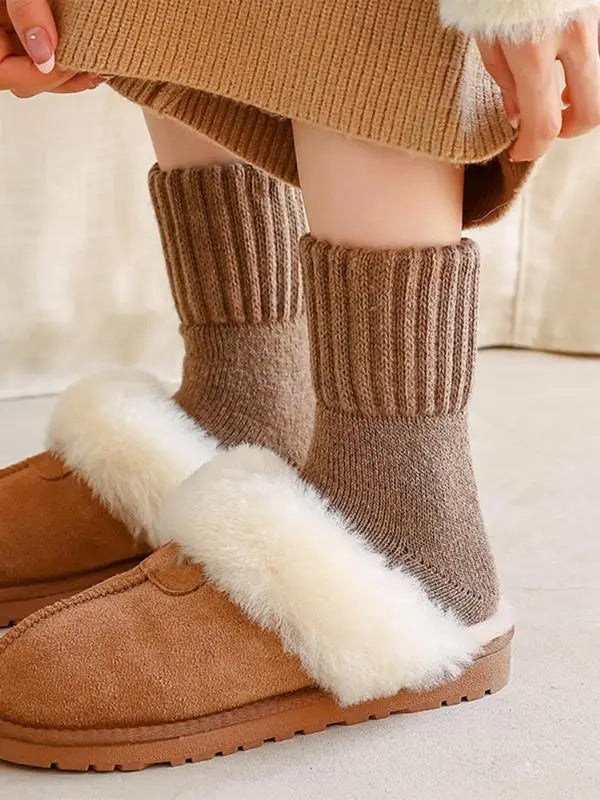 Cozy Folded Crew Socks (5-Pack)